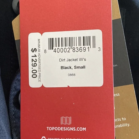 Topo Designs Black Dirt Jacket NWT - Picture 7 of 14